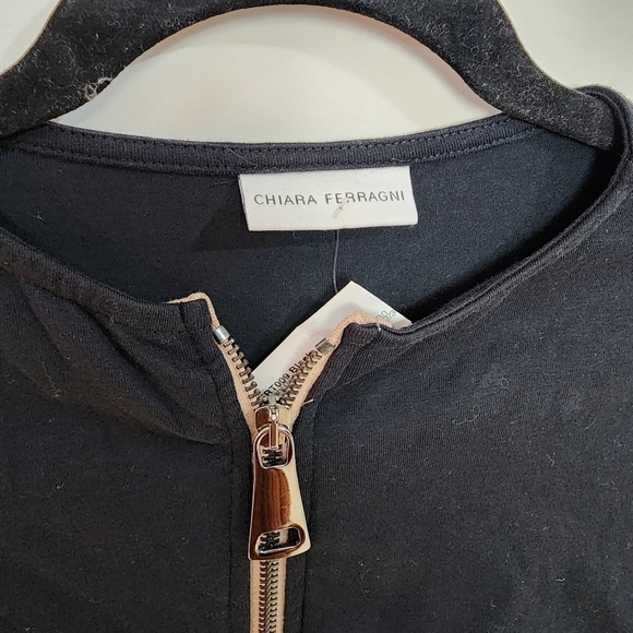 Chiara Ferragni zip up crop top, size S, nwt - Picture 2 of 5
